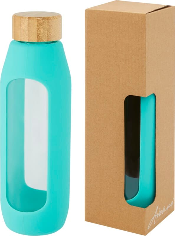 Tidan 600 ml borosilicate glass bottle with silicone grip 8