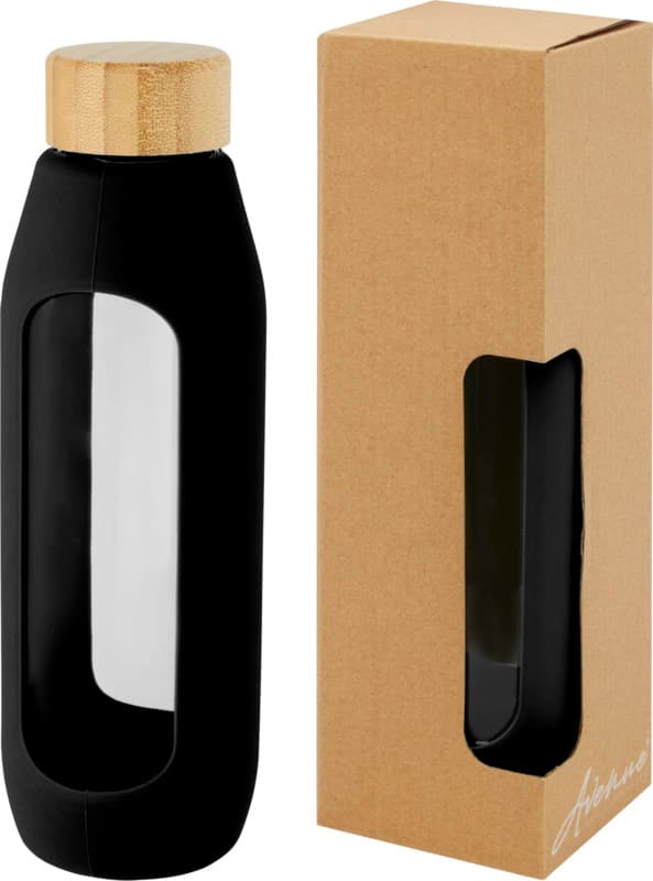 Tidan 600 ml borosilicate glass bottle with silicone grip 21
