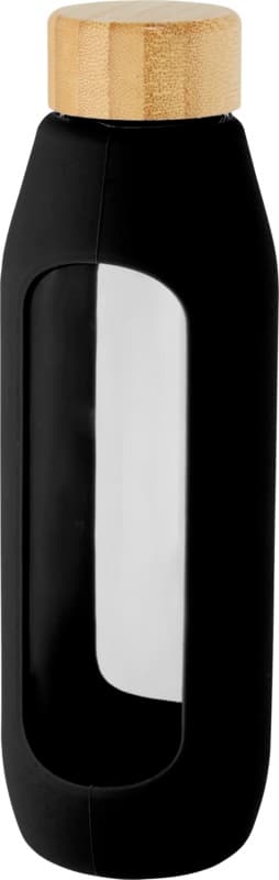 Tidan 600 ml borosilicate glass bottle with silicone grip 24