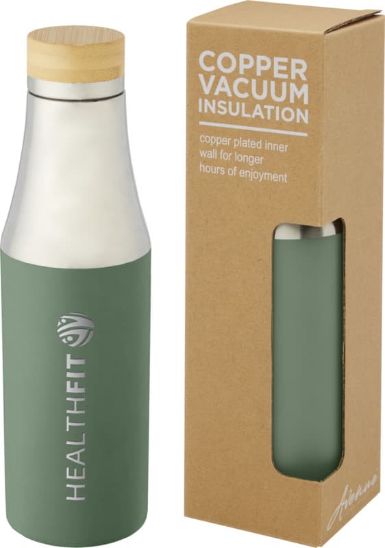 Hulan 540 ml copper vacuum insulated stainless steel bottle with bamboo lid 29