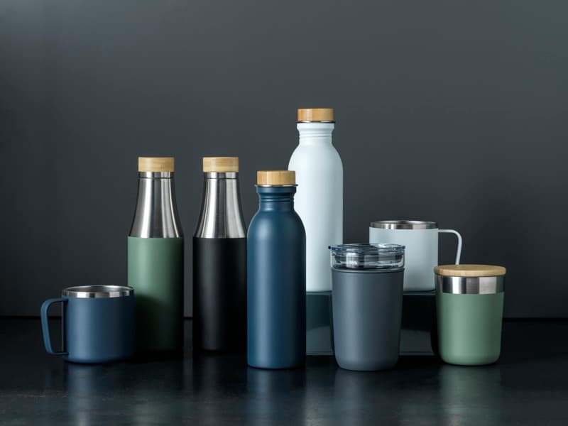 Lagan 330 ml copper vacuum insulated stainless steel tumbler with bamboo lid 15