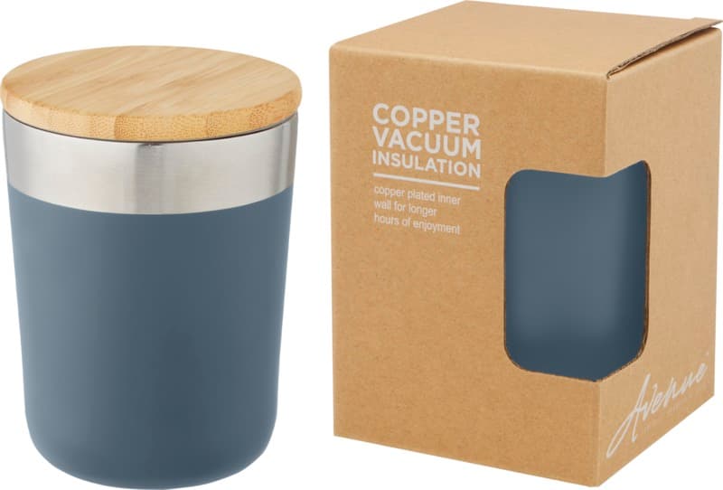 Lagan 330 ml copper vacuum insulated stainless steel tumbler with bamboo lid 31