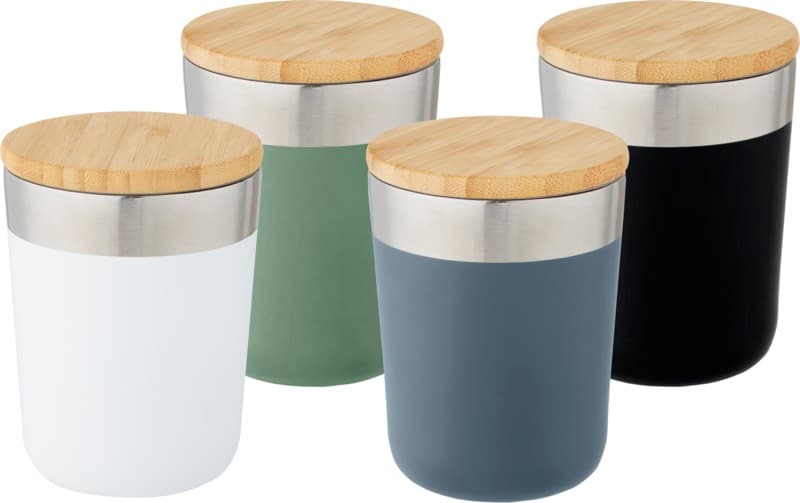 Lagan 330 ml copper vacuum insulated stainless steel tumbler with bamboo lid 26