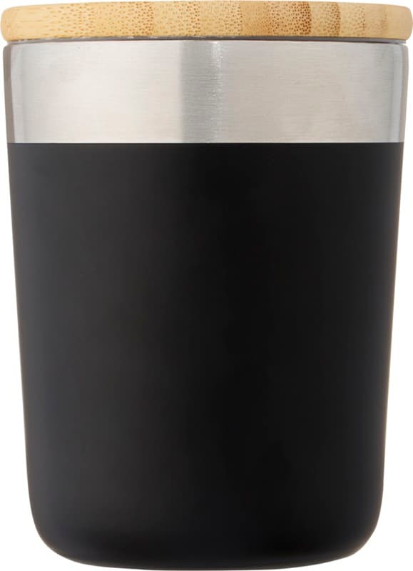 Lagan 330 ml copper vacuum insulated stainless steel tumbler with bamboo lid 2