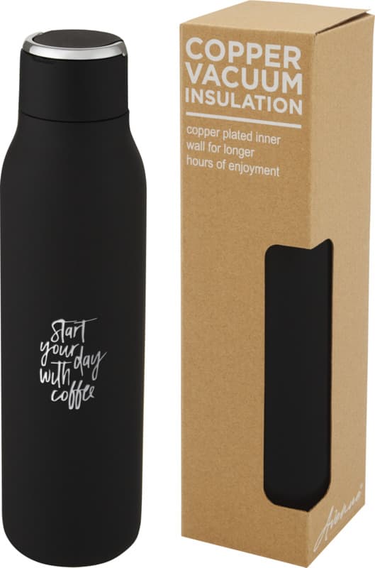 Marka 600 ml copper vacuum insulated bottle with metal loop 18