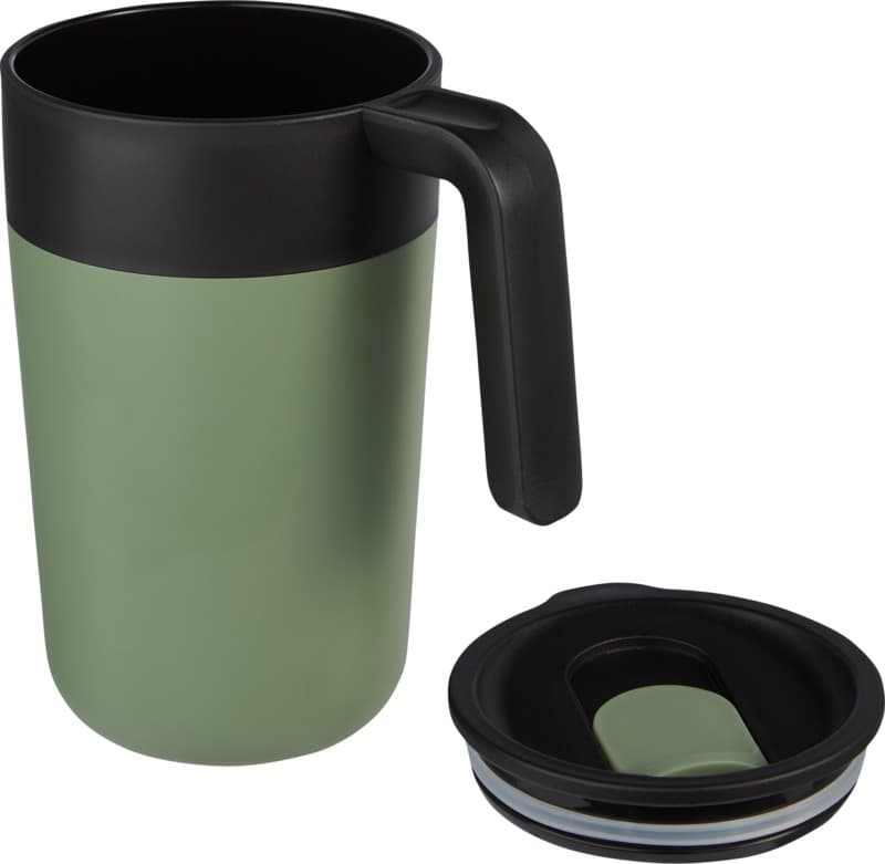 Nordia 400 ml double-wall recycled mug 15