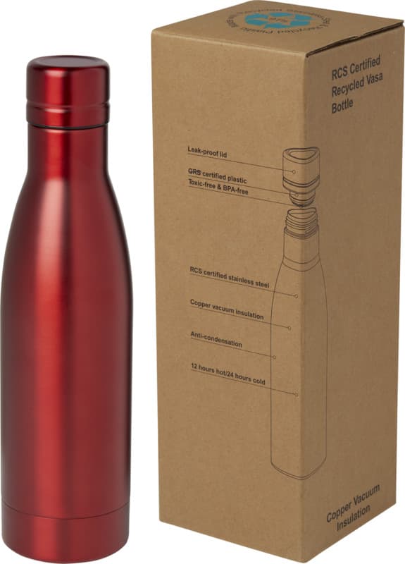 Vasa 500 ml RCS certified recycled stainless steel copper vacuum insulated bottle 7