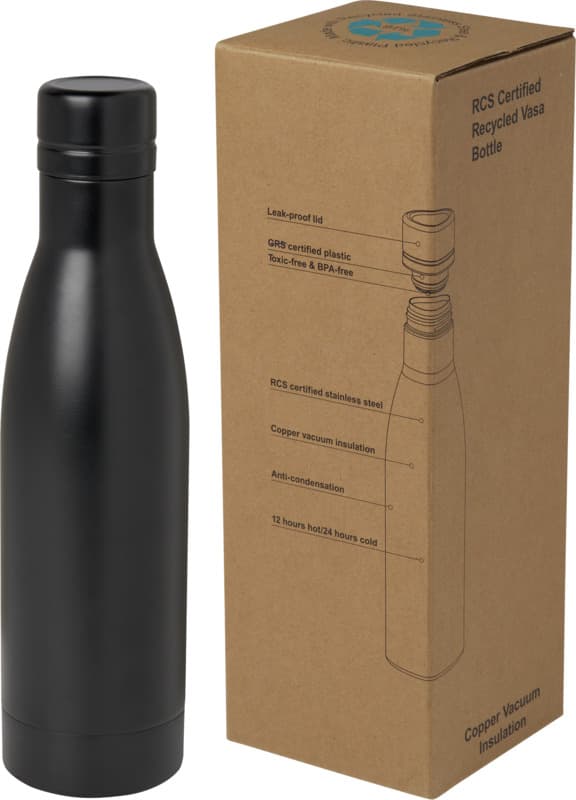 Vasa 500 ml RCS certified recycled stainless steel copper vacuum insulated bottle 41
