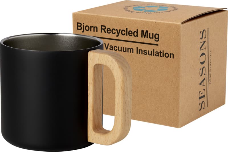 Bjorn 360 ml RCS certified recycled stainless steel mug with copper vacuum insulation 1