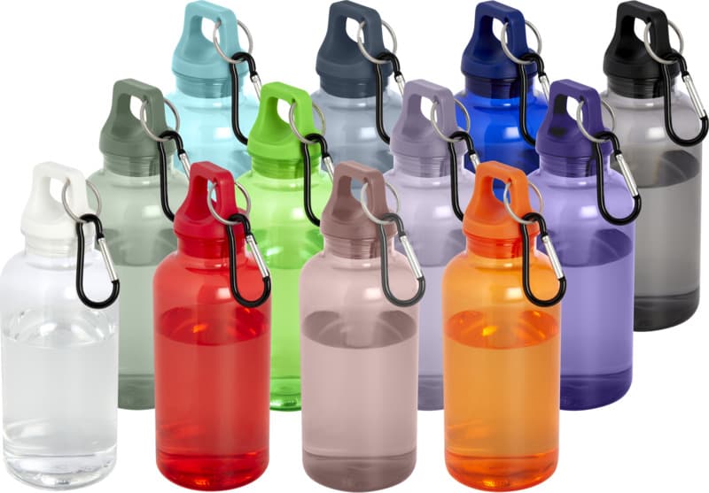 Oregon 400 ml RCS certified recycled plastic water bottle with carabiner 23