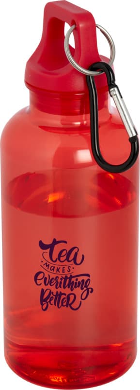 Oregon 400 ml RCS certified recycled plastic water bottle with carabiner 24