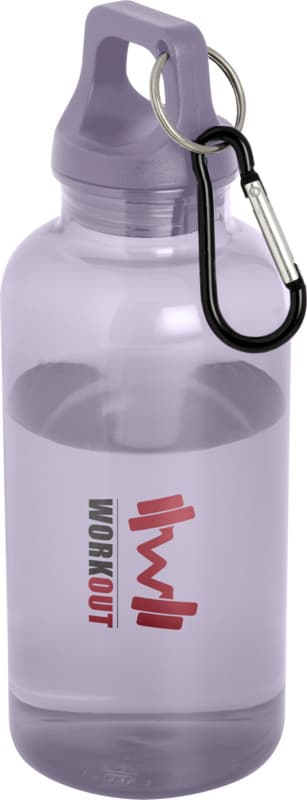 Oregon 400 ml RCS certified recycled plastic water bottle with carabiner 51