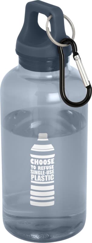 Oregon 400 ml RCS certified recycled plastic water bottle with carabiner 61