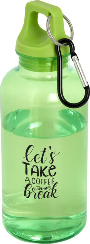 Oregon 400 ml RCS certified recycled plastic water bottle with carabiner 36