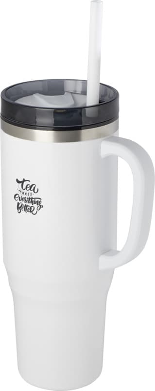 Melbourne 1200 ml RCS certified insulated tumbler with straw 25