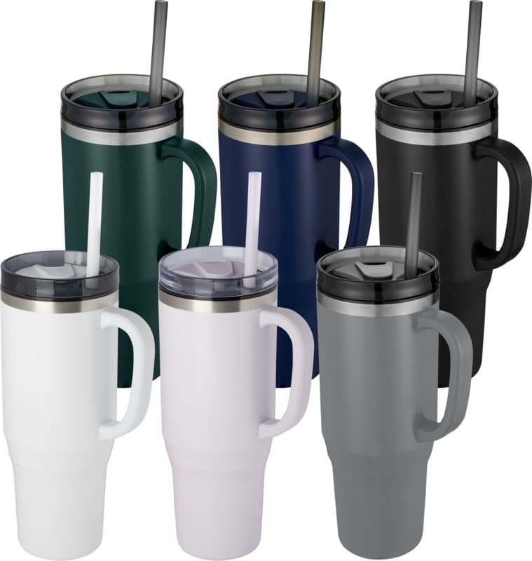 Melbourne 1200 ml RCS certified insulated tumbler with straw 32