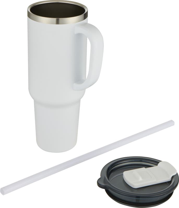 Sydney 1200 ml double wall RCS certified copper vacuum insulated tumbler with straw 11