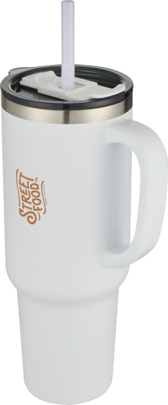 Sydney 1200 ml double wall RCS certified copper vacuum insulated tumbler with straw 16