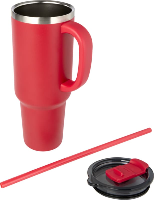 Sydney 1200 ml double wall RCS certified copper vacuum insulated tumbler with straw 43