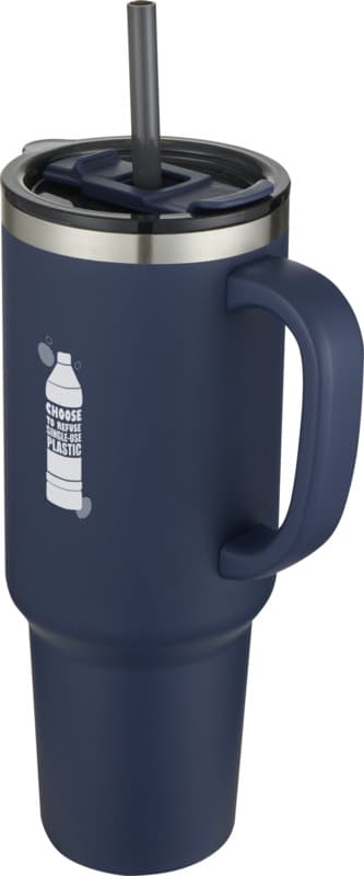 Sydney 1200 ml double wall RCS certified copper vacuum insulated tumbler with straw 40