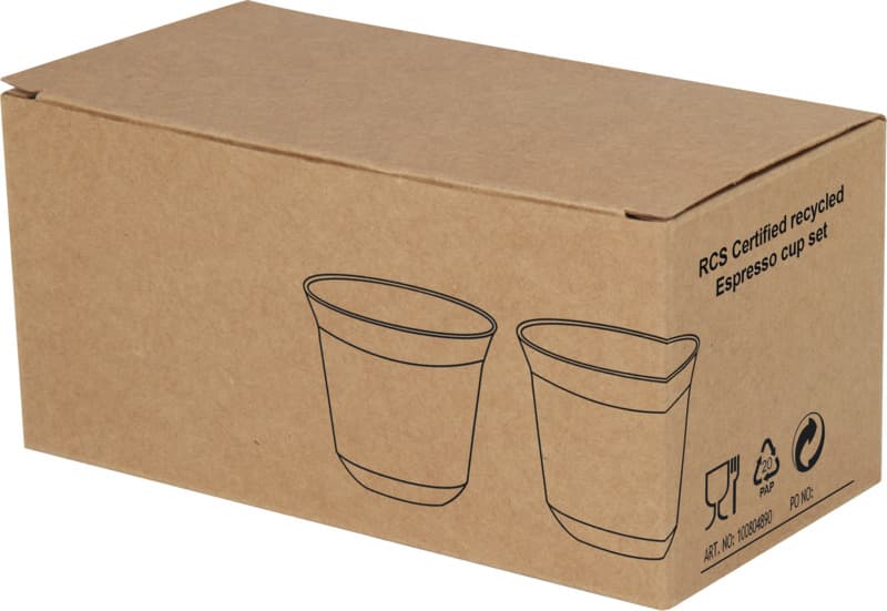 Duo 80 ml RCS certified stainless steel espresso cup set  6