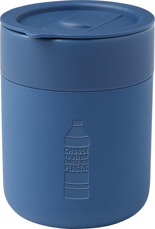 Java 330 ml ceramic tumbler with silicone wrap and plastic lid 28