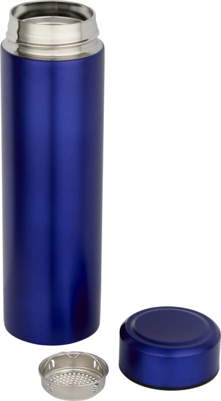 Taylor 450 ml double wall stainless steel flask with tea strainer 8