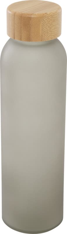 Lume 500 ml matte soda lime glass bottle with bamboo lid   11