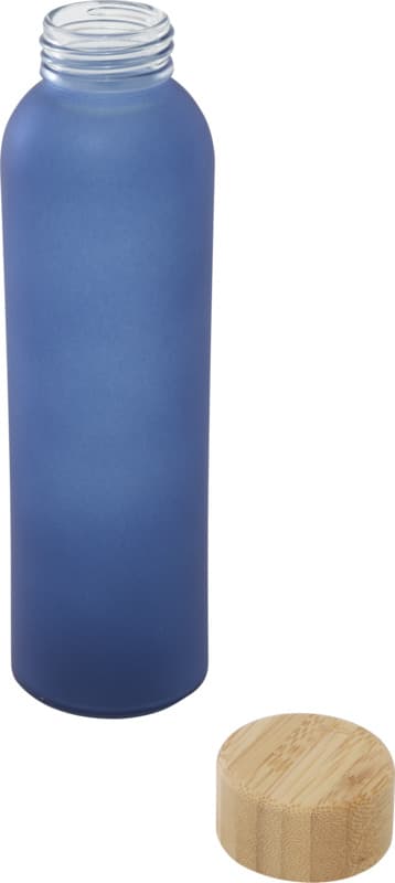 Lume 500 ml matte soda lime glass bottle with bamboo lid   8