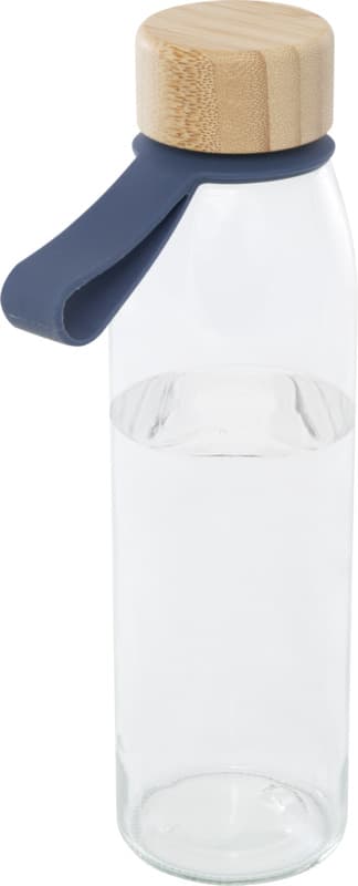 Porto 500 ml glass water bottle with silicone handle and bamboo lid  16