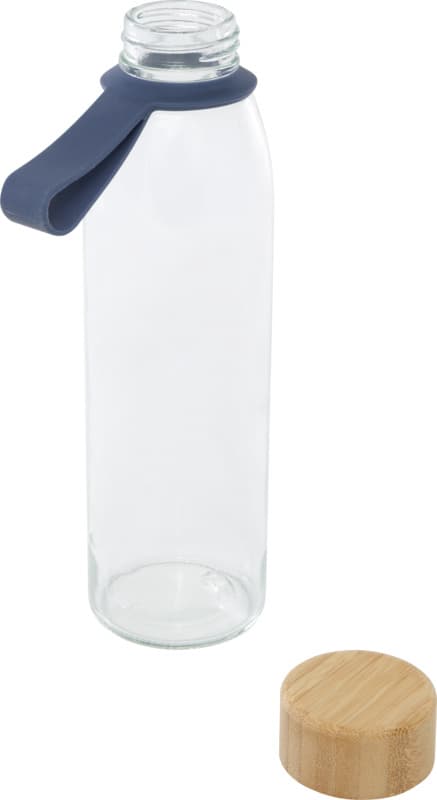 Porto 500 ml glass water bottle with silicone handle and bamboo lid  18