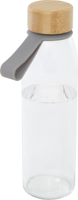 Porto 500 ml glass water bottle with silicone handle and bamboo lid  11
