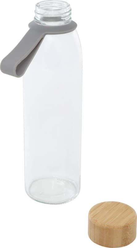 Porto 500 ml glass water bottle with silicone handle and bamboo lid  13