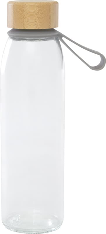 Porto 500 ml glass water bottle with silicone handle and bamboo lid  12