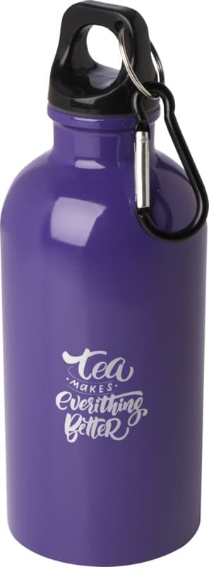 Oregon 400 ml RCS certified single wall stainless steel water bottle with carabiner 40