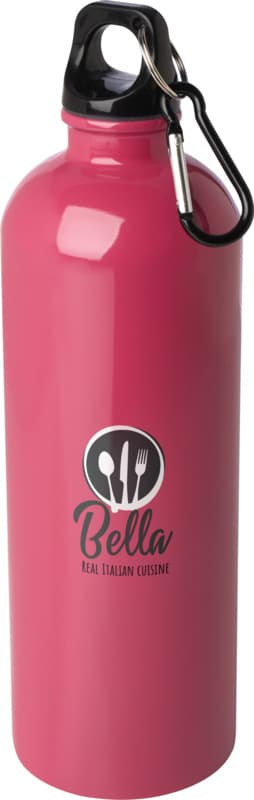 Oregon 750 ml RCS certified single wall stainless steel water bottle with carabiner 55