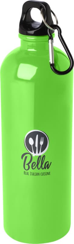 Oregon 750 ml RCS certified single wall stainless steel water bottle with carabiner 30