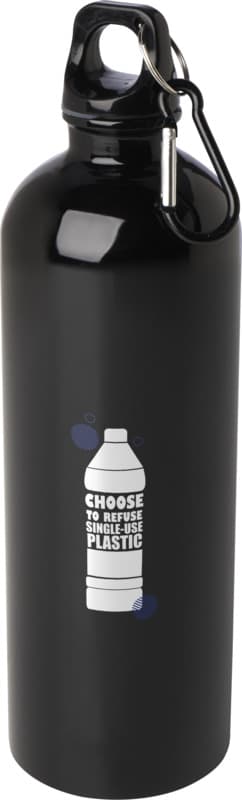 Oregon 750 ml RCS certified single wall stainless steel water bottle with carabiner 15