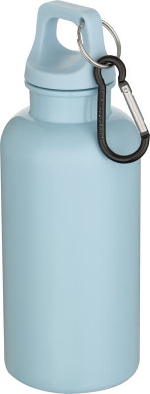 Oregon 400 ml solid colour RCS recycled plastic water bottle with carabiner  17