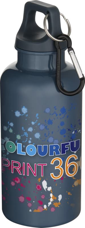 Oregon 400 ml solid colour RCS recycled plastic water bottle with carabiner  28