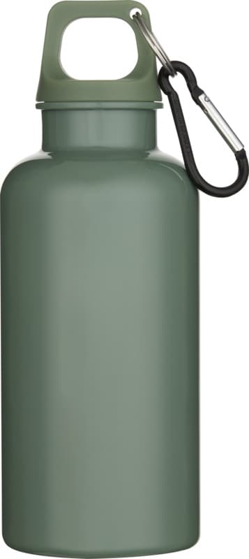 Oregon 400 ml solid colour RCS recycled plastic water bottle with carabiner  30