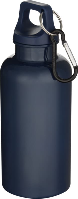 Oregon 400 ml solid colour RCS recycled plastic water bottle with carabiner  41