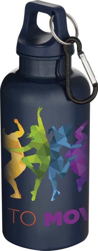 Oregon 400 ml solid colour RCS recycled plastic water bottle with carabiner  44