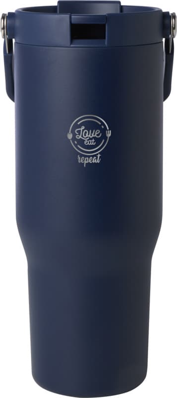 Bronx 900 ml RCS recycled stainless steel copper vacuum insulated tumbler with dual function lid 25