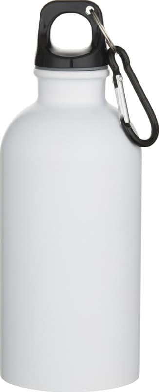 Oregon 400 ml matte RCS recycled single wall stainless steel water bottle with carabiner 10