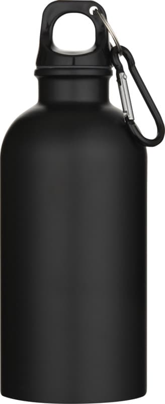 Oregon 400 ml matte RCS recycled single wall stainless steel water bottle with carabiner 2