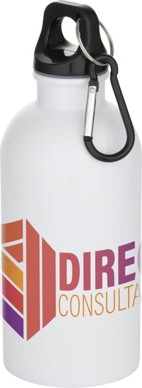 Oregon 400 ml sublimation RCS recycled single wall stainless steel water bottle with carabiner 4