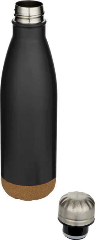 Cove 500 ml double wall vacuum insulated stainless steel water bottle with cork details 3