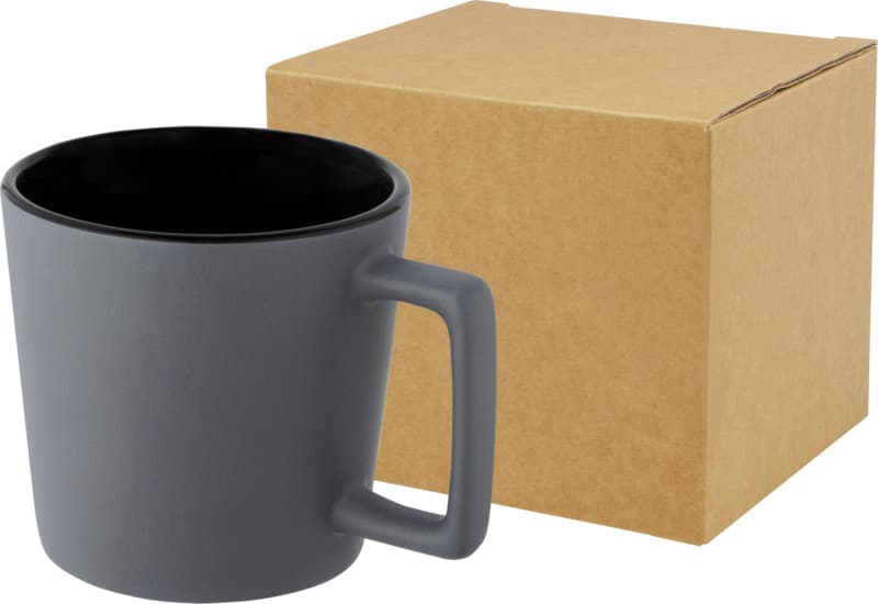 Cali 370 ml ceramic mug with matt finish 8