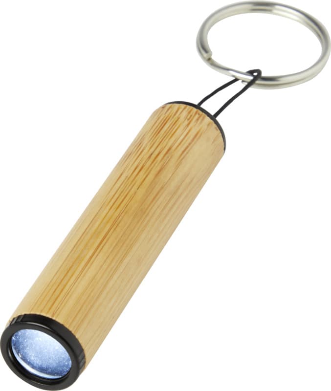 Cane bamboo key ring with light 3